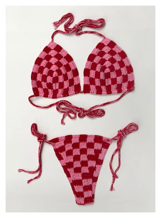Knit Crochet Bikini Set