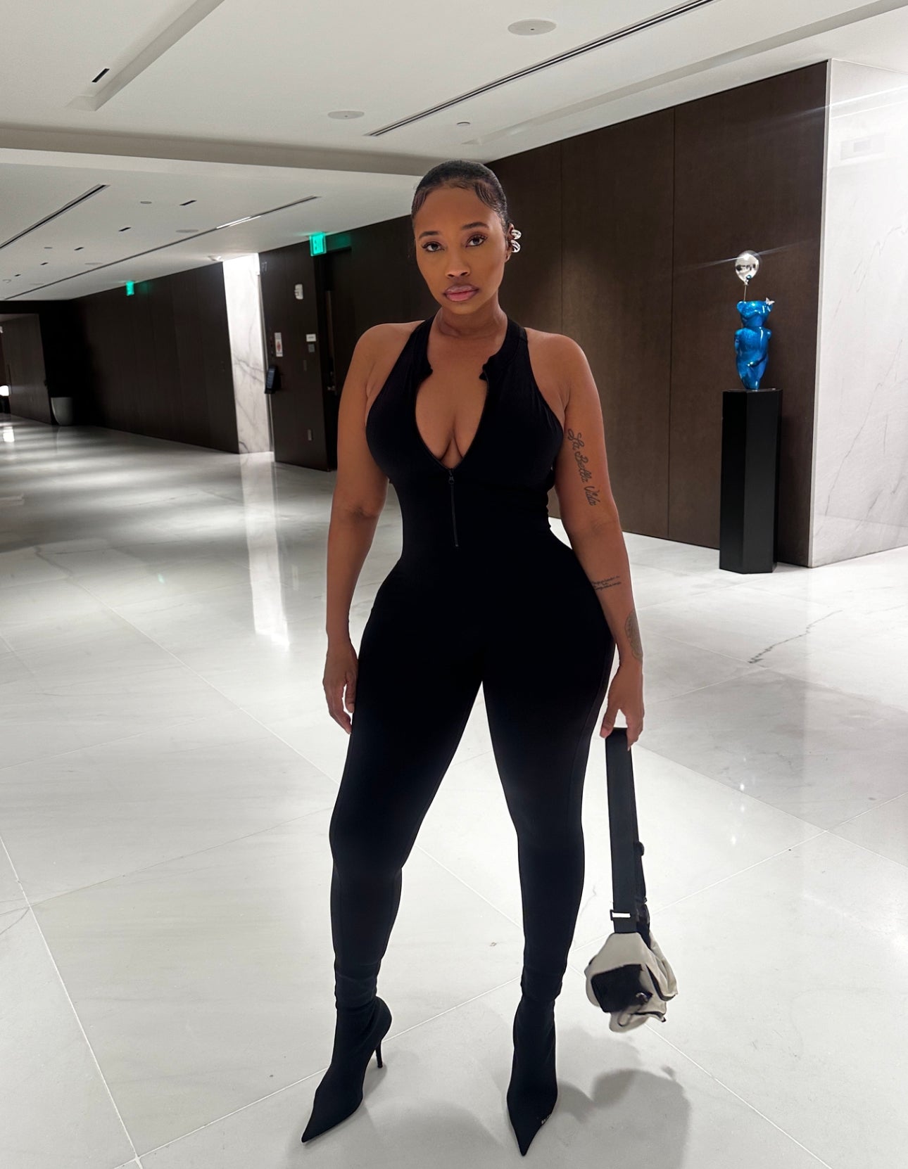 Racerback Zip Up Jumpsuit