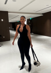 Racerback Zip Up Jumpsuit