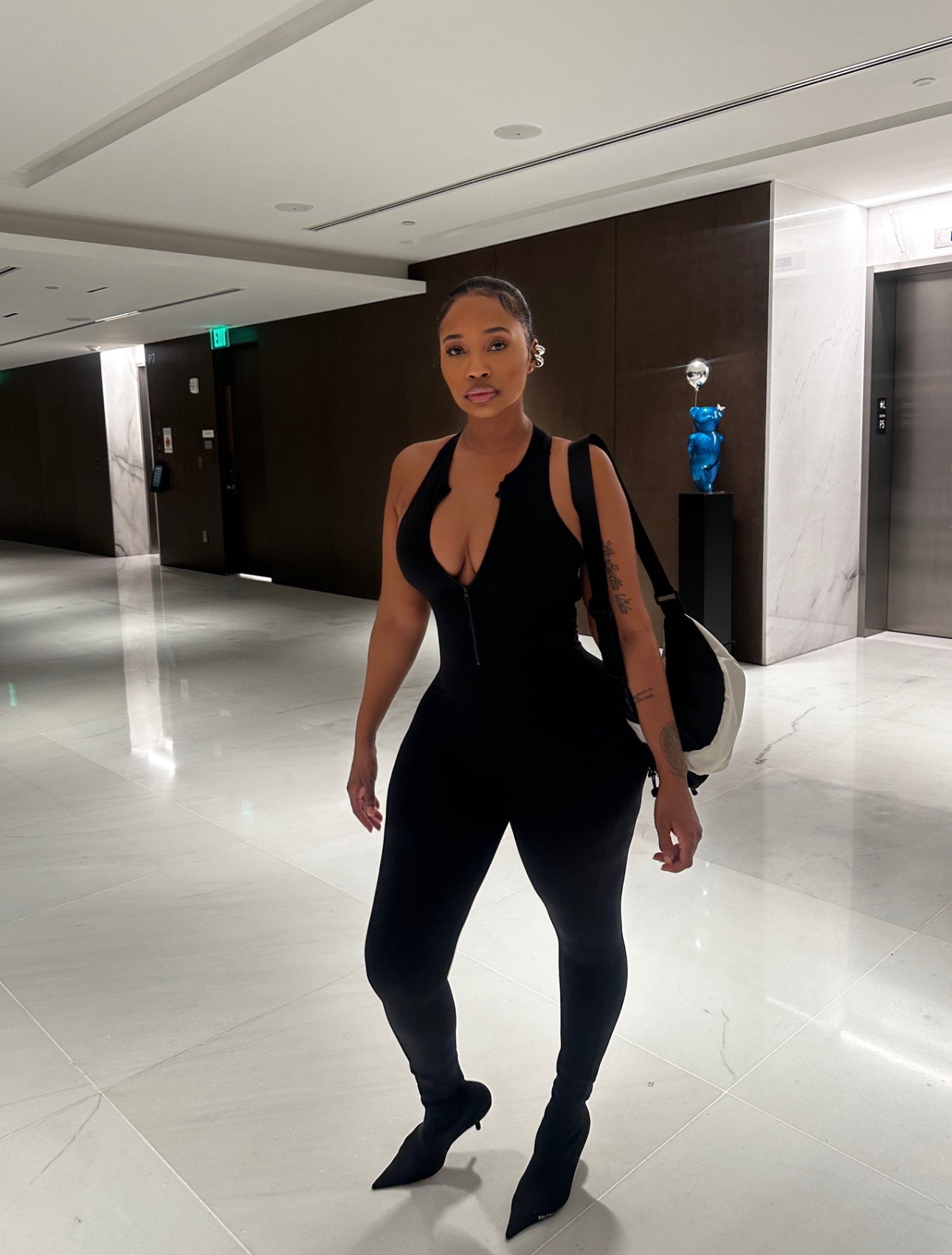 Racerback Zip Up Jumpsuit