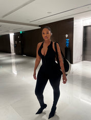 Racerback Zip Up Jumpsuit