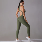 Racerback Zip Up Jumpsuit