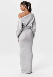 Slouched Off Shoulder Maxi Dress
