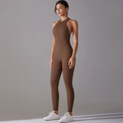 Racerback Zip Up Jumpsuit