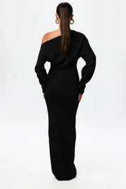 Slouched Off Shoulder Maxi Dress