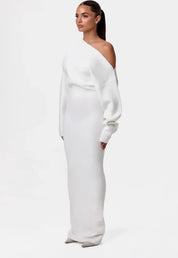 Slouched Off Shoulder Maxi Dress