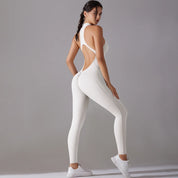 Racerback Zip Up Jumpsuit