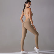 Racerback Zip Up Jumpsuit