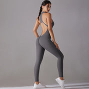 Racerback Zip Up Jumpsuit