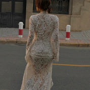 White Lace Maxi Dress