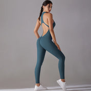 Racerback Zip Up Jumpsuit