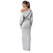 Slouched Off Shoulder Maxi Dress