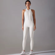 Racerback Zip Up Jumpsuit