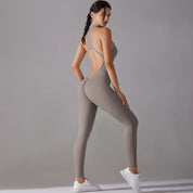 Racerback Zip Up Jumpsuit