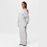 Slouched Off Shoulder Maxi Dress