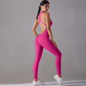Racerback Zip Up Jumpsuit
