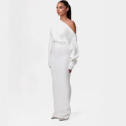 Slouched Off Shoulder Maxi Dress