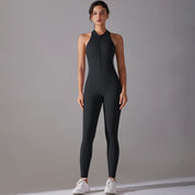 Racerback Zip Up Jumpsuit