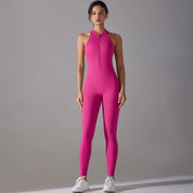 Racerback Zip Up Jumpsuit