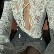 White Lace Maxi Dress