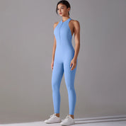 Racerback Zip Up Jumpsuit