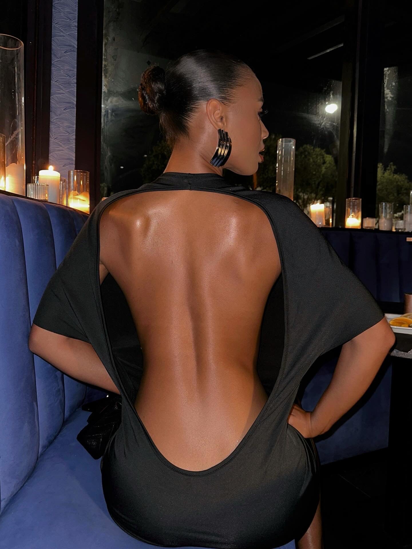 Backless Behavior T-shirt Dress