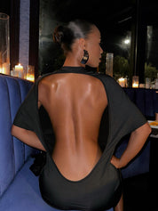Backless Behavior T-shirt Dress
