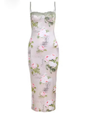 Sage Floral Corset Dress