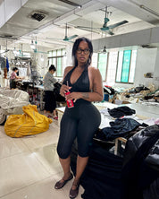 Capri Deep V Halter Jumpsuit