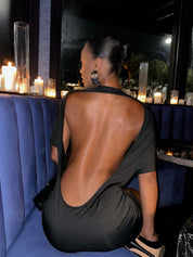 Backless Behavior T-shirt Dress