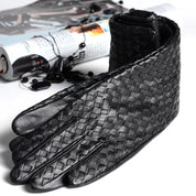 Siena Leather Plaid Midi Gloves