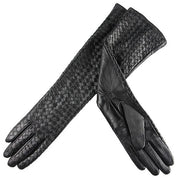 Siena Leather Plaid Midi Gloves