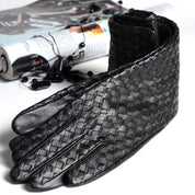 Siena Leather Plaid Midi Gloves