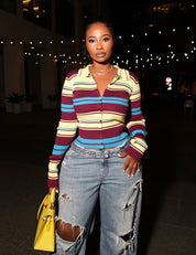 Paige Stripe Knitted Top