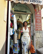 Butter Yellow Floral Skirt Set