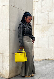 Sage Velvet Mermaid Skirt