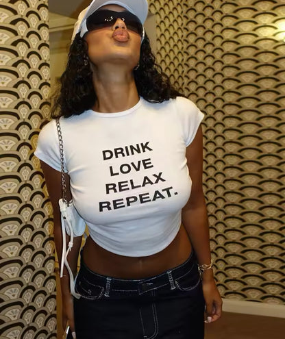 Drink Love Relax Repeat Tee