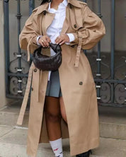 Khaki Double Breasted Trench Coat