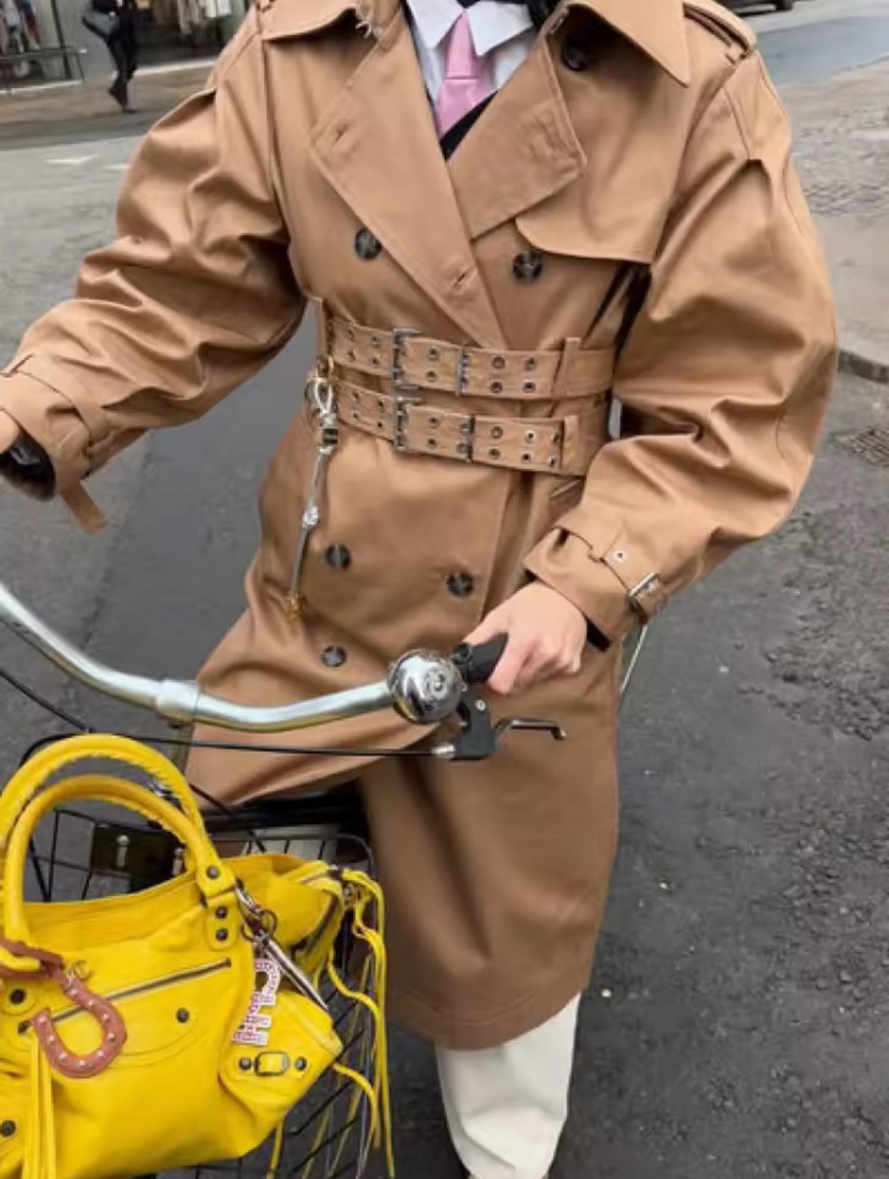 Khaki Double Breasted Trench Coat