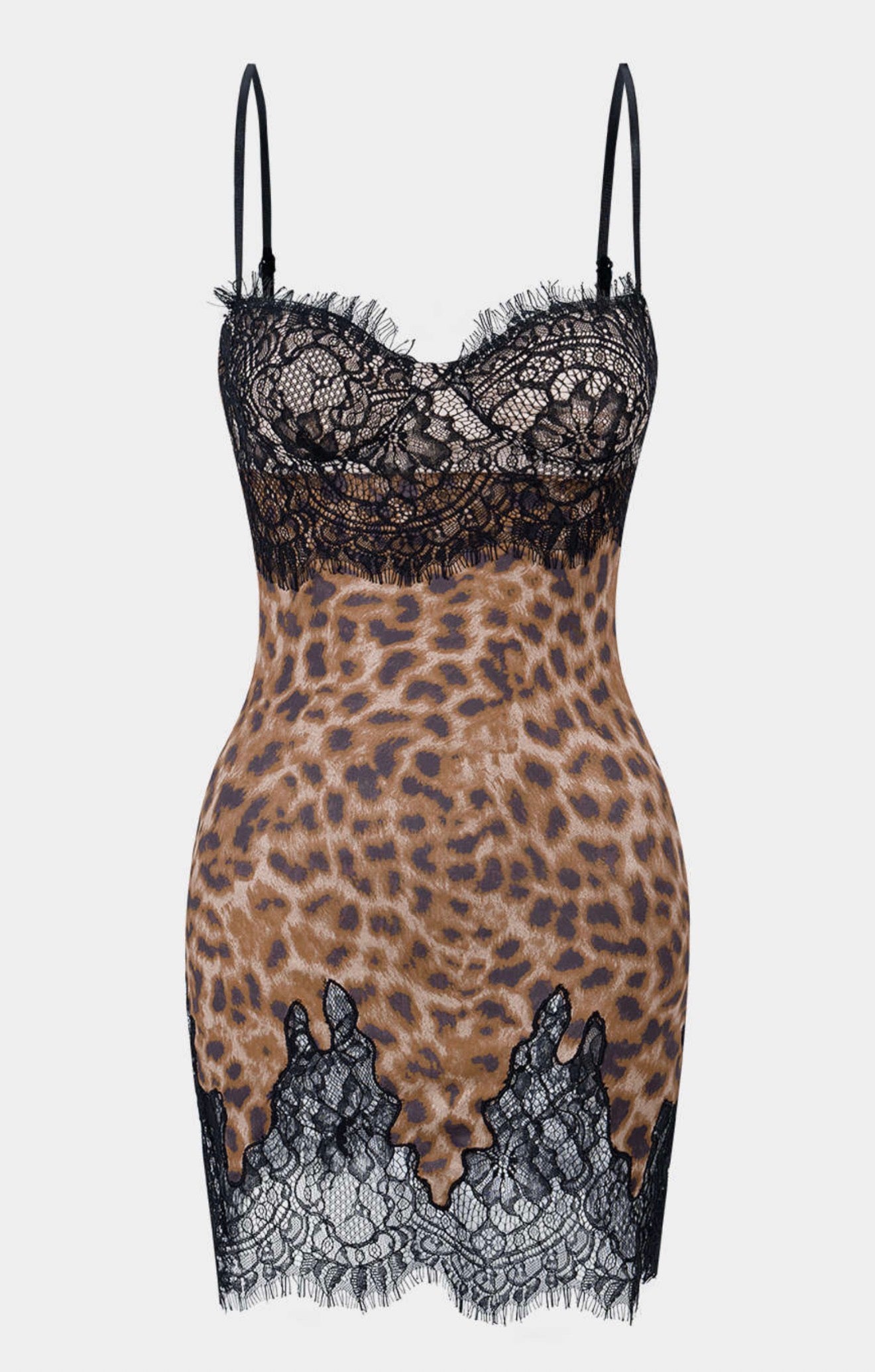 Lace Leopard Mini Dress