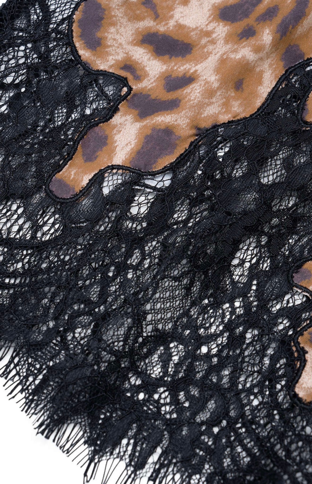 Lace Leopard Mini Dress