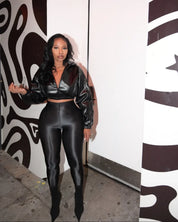 Glossy Satin Leggings