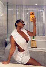 Deep V Wrap Dress
