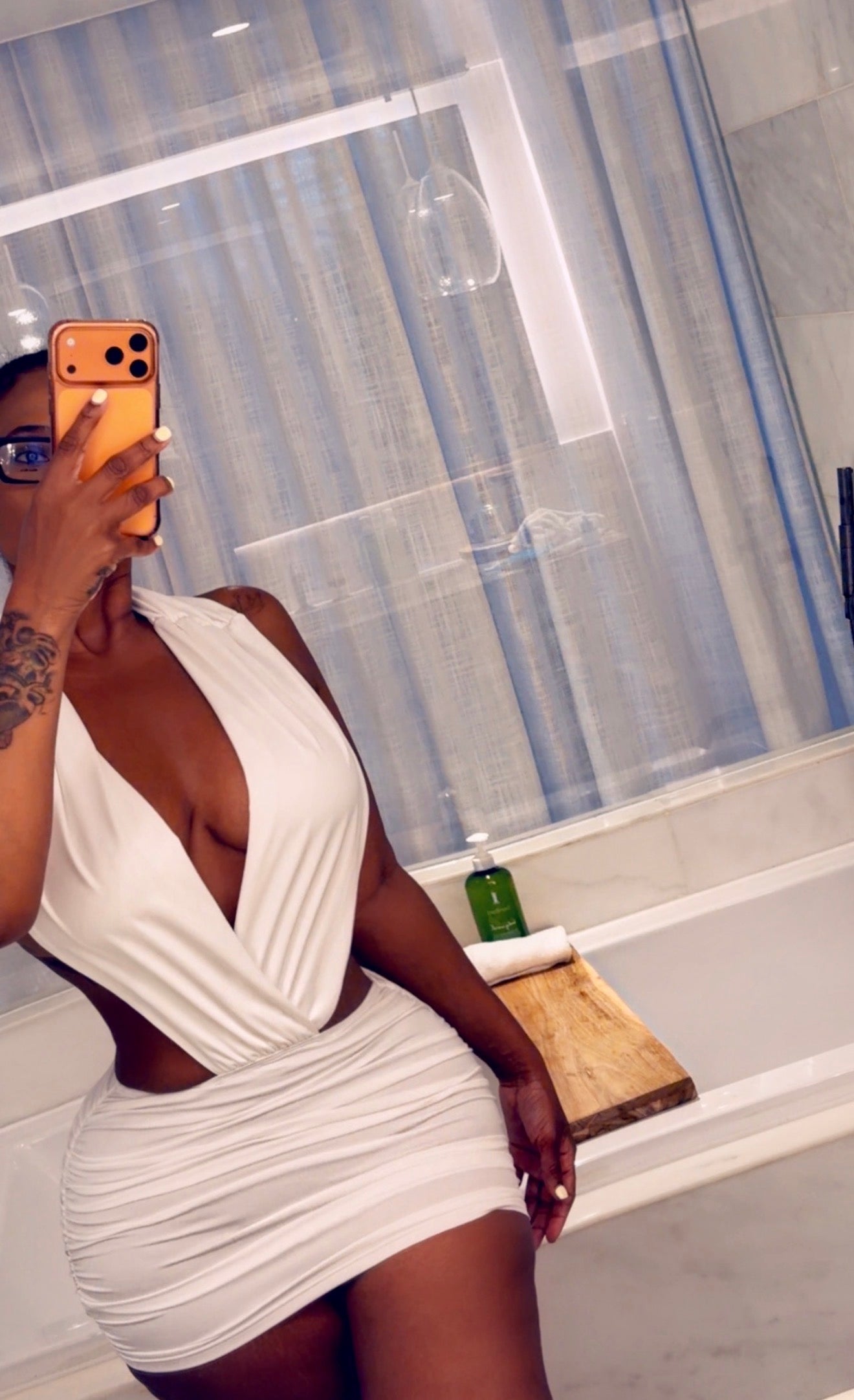 Deep V Wrap Dress