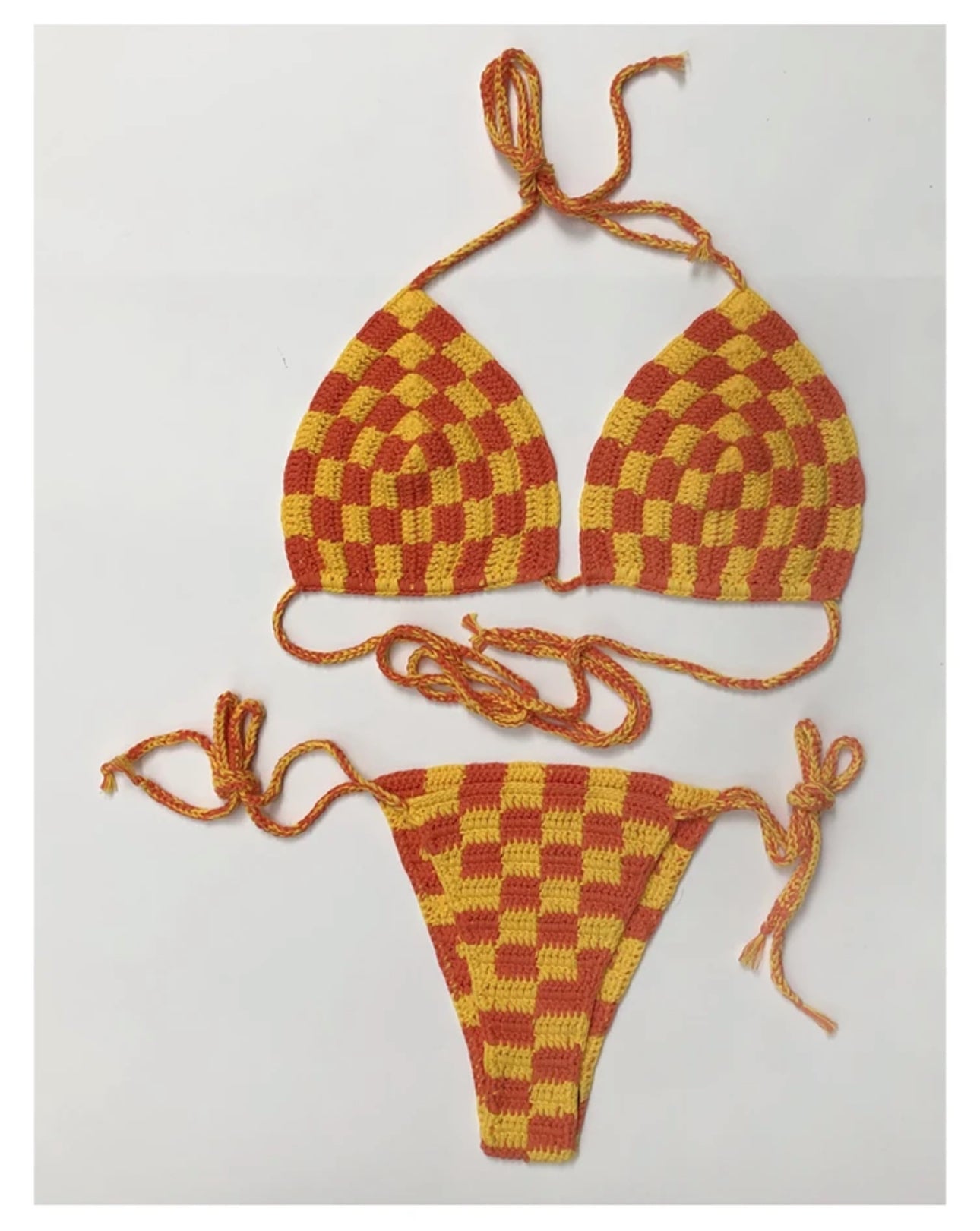 Knit Crochet Bikini Set