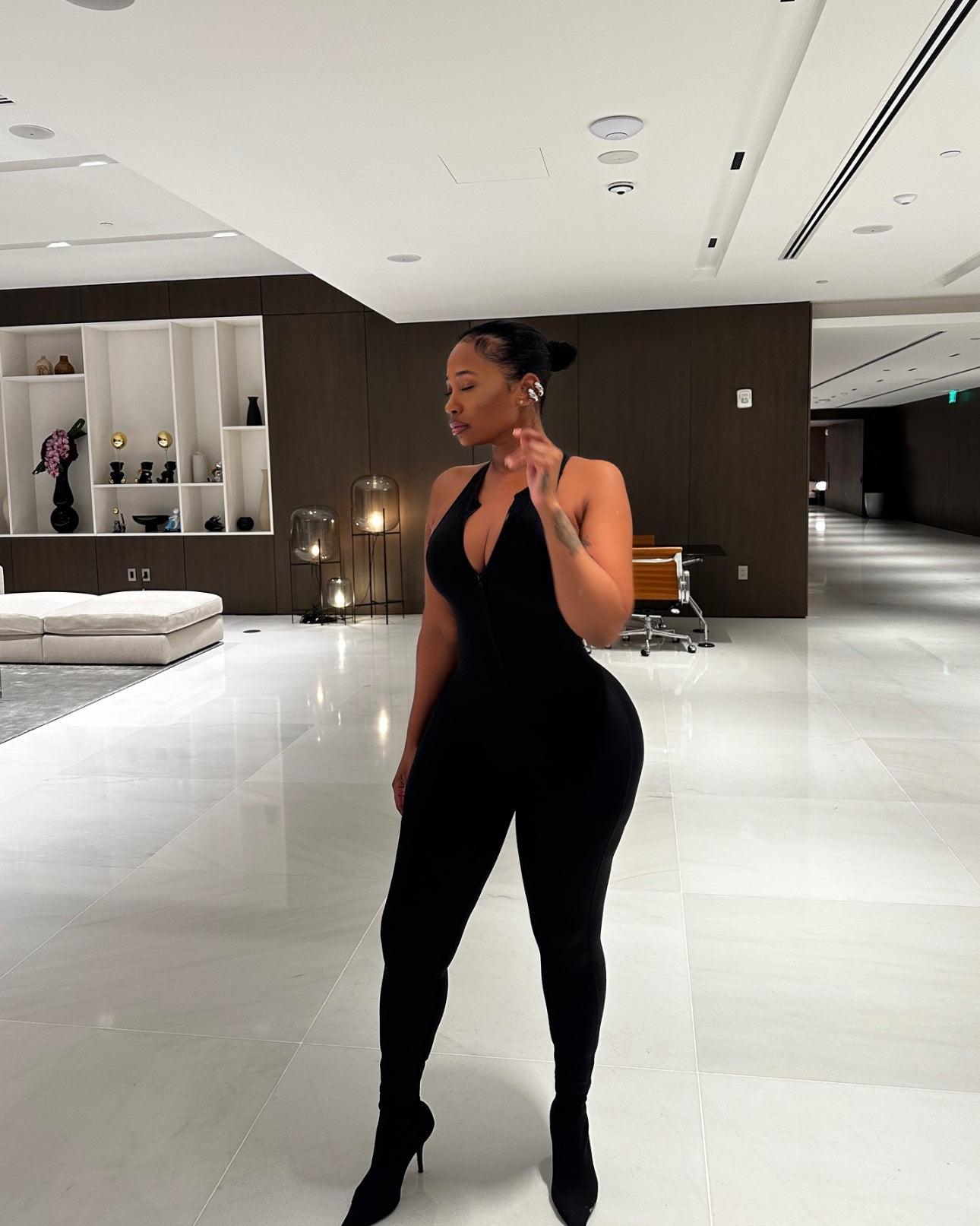 Racerback Zip Up Jumpsuit