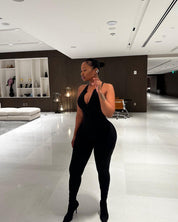 Racerback Zip Up Jumpsuit