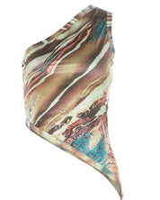Mint Swirl Asymmetric Top