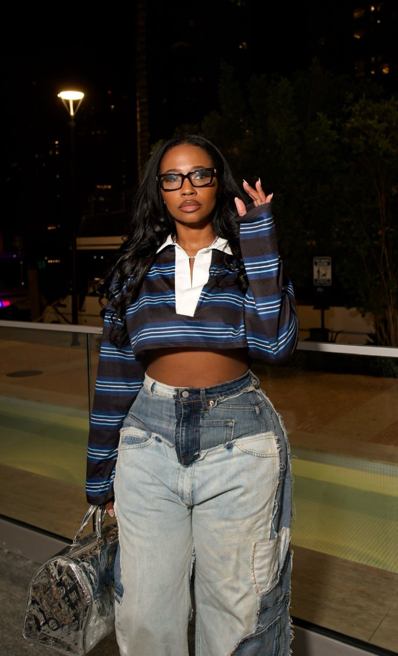 Navy Stripe Rugby Top