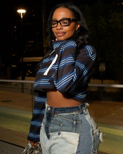 Navy Stripe Rugby Top